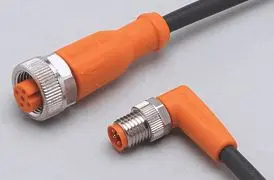 Produktfoto 1 von Verbindungskabel <50VAC 0,3m PUR Gehäuse TPU orange FKM IP65/67-69K