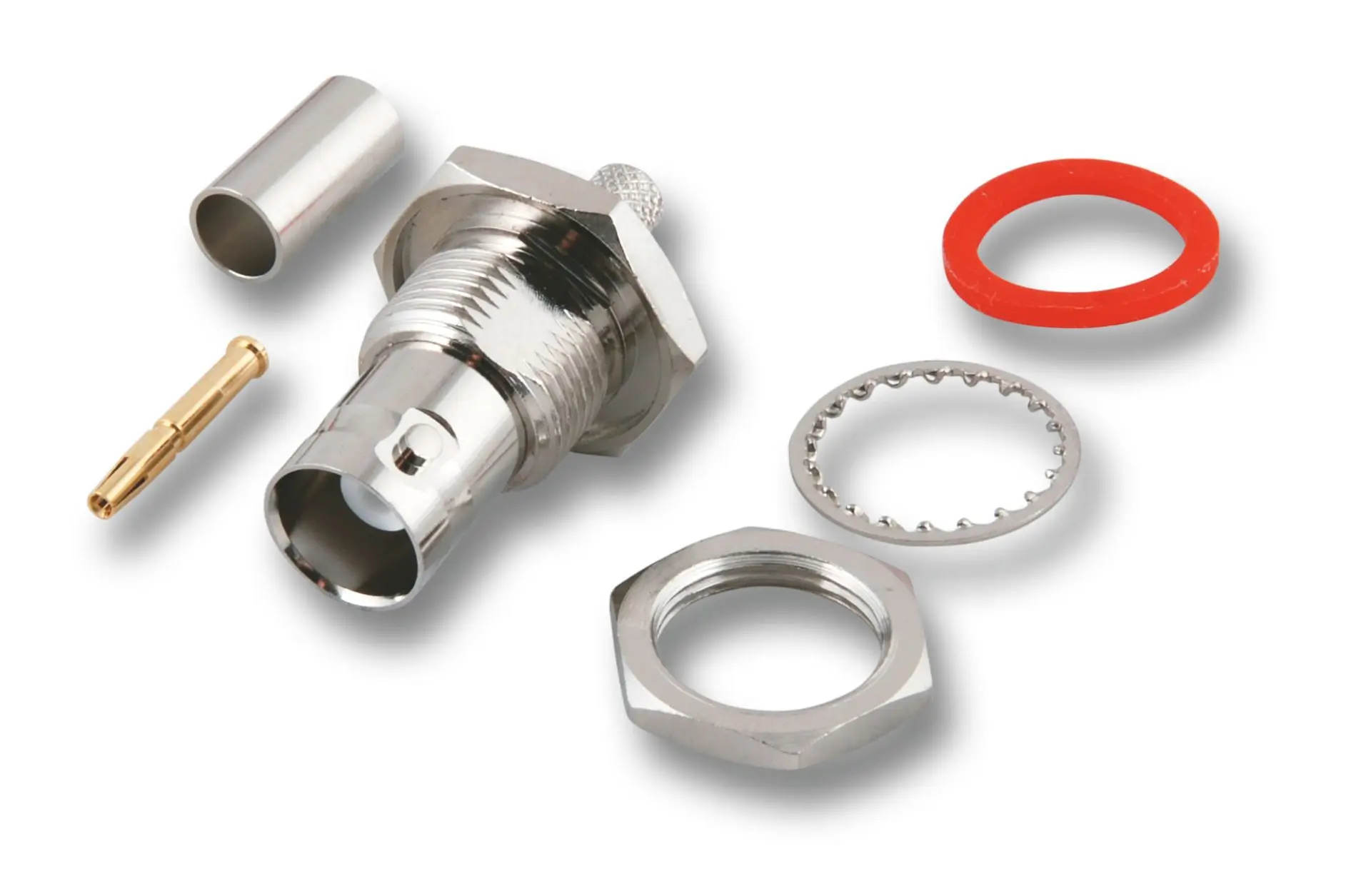 Produktfoto 1 von Crimp-Einbaubuchsen RG59/62 75/93Ohm o.Masseisolation