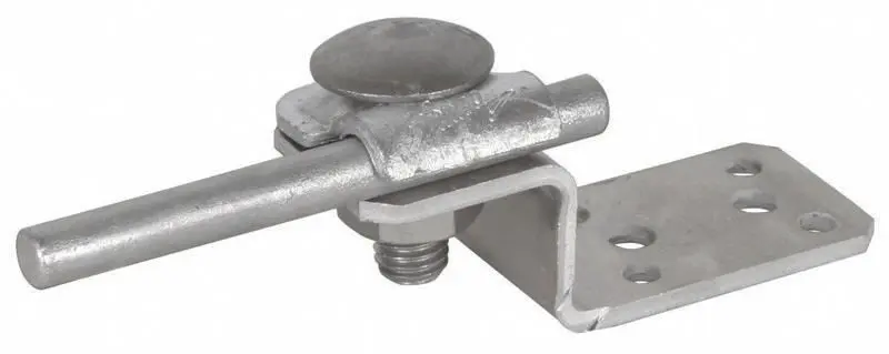 Produktfoto 1 von Anschlusslasche Z-Form Al m. Klemmbock f. Rd 6-10mm St/tZn