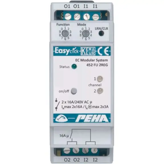 Produktfoto 1 von EnOcean Easyclick Modul Schalten, 2 Kanal, 2 TE
