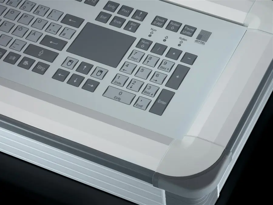 Produktfoto 1 von Einbautastatur 19" / 4 U deutsch, inkl. Touchpad, USB