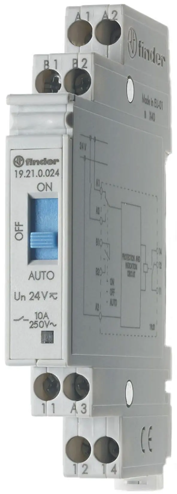 Produktfoto 1 von Auto-Off-On-Relais 1-stufig 1We 10A für 24VAC/DC