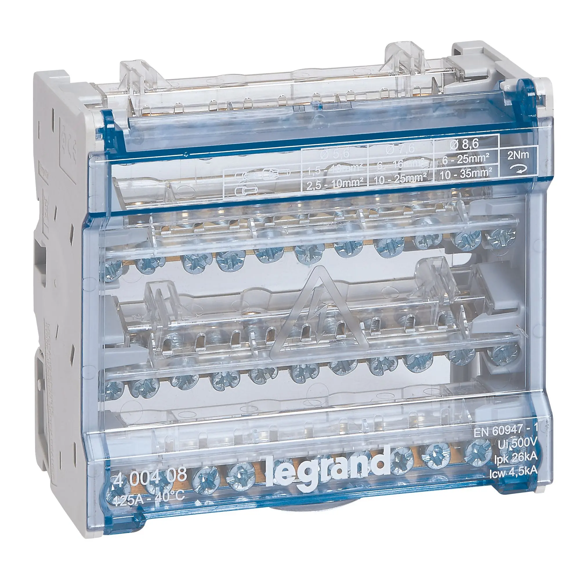 Produktfoto 1 von KLEMMENBLOCK 4P/125A 11KL 6M