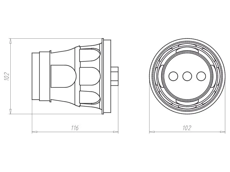 Produktfoto 1 von Betonbau Plattend.Grossdose 115 2tlg Auslassöffnung D60mm m.Metallmutter M5