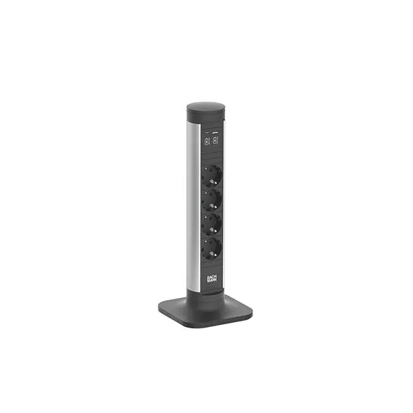 Produktfoto 1 von CYCLE Pole S 4x CEE7/3, 1x USB A&C Charger 2,5m H05Z1Z1 3G 1,5mm CEE7/7