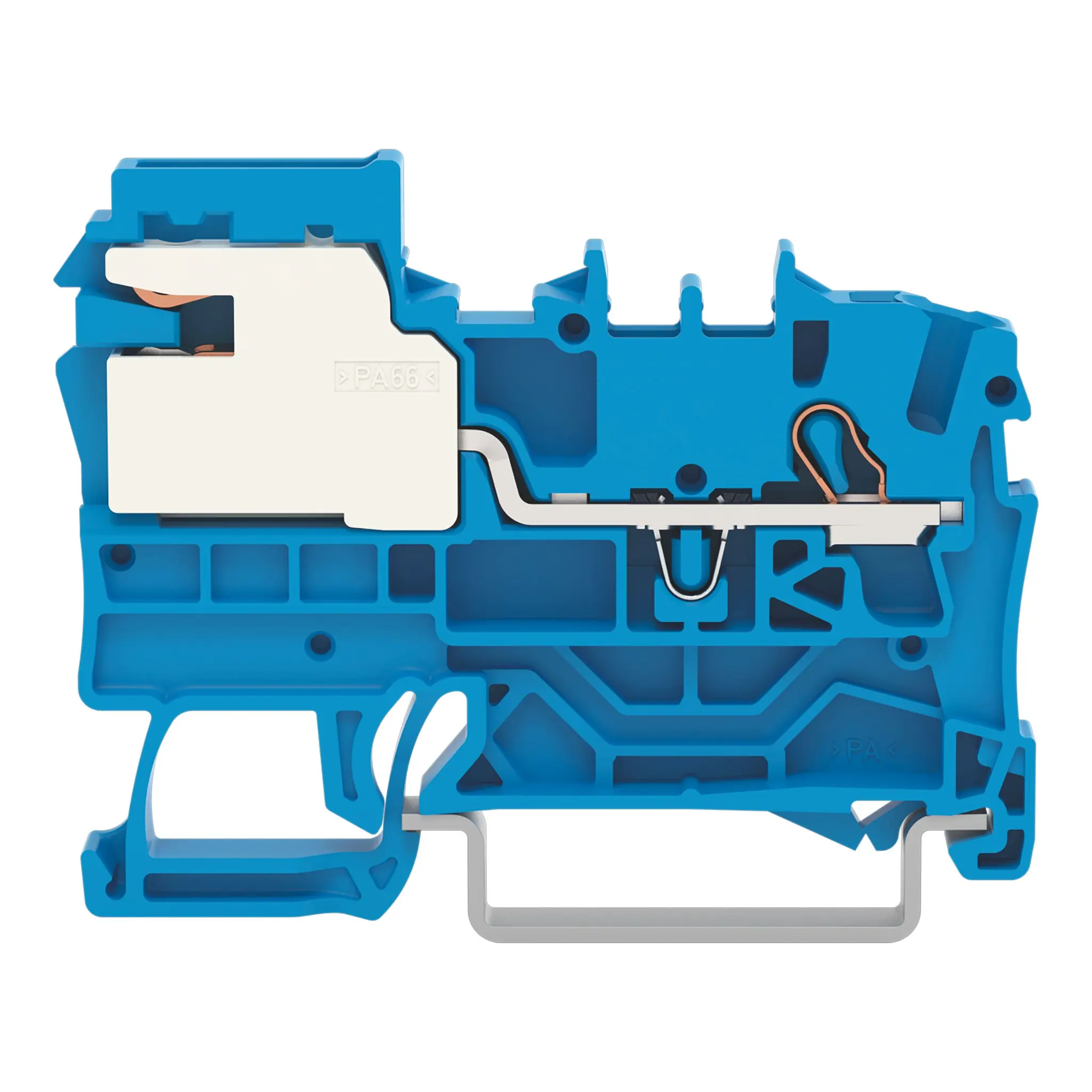 Produktfoto 1 von 1-Leiter-N-Trennklemme,2,5 mm²,Push-in CAGE CLAMP®,blau