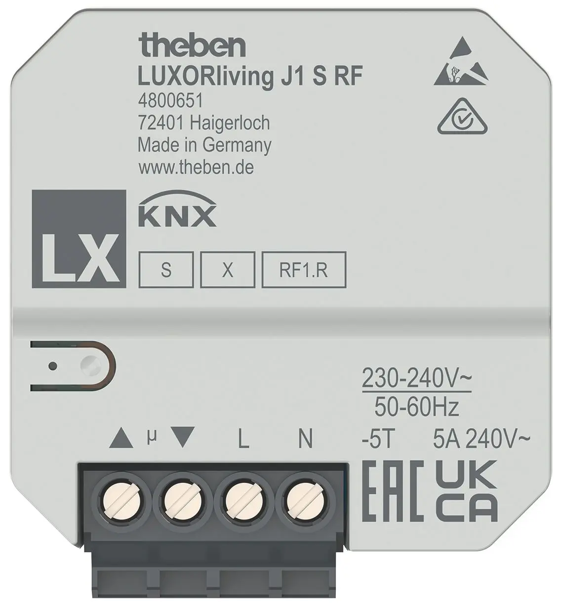 Produktfoto 1 von 1-fach Funk-Jalousieaktor LUXORliving Unterputz, Smart Home