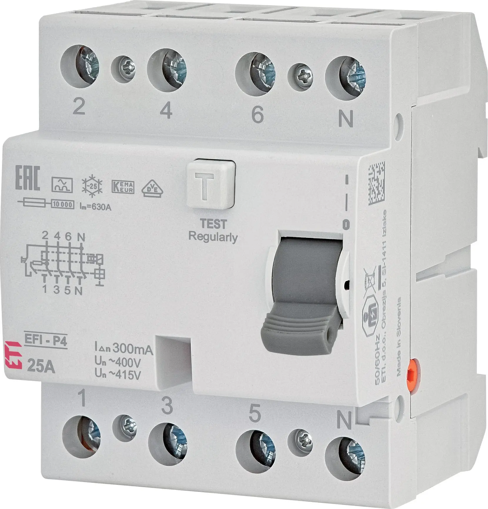 Produktfoto 1 von EFI-P4, A-Typ, 4-polig 40A (0,03 A) (127V)