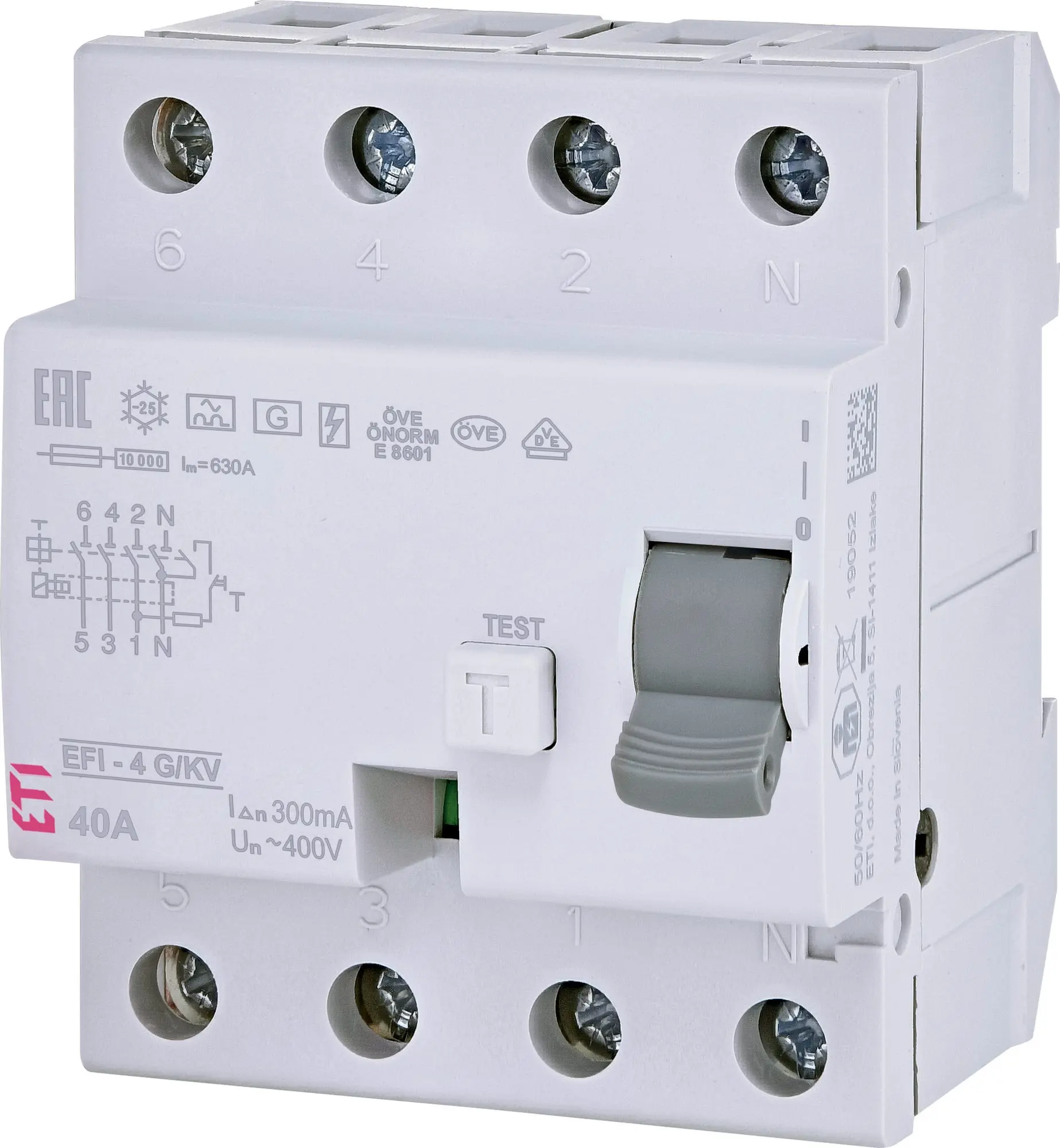 Produktfoto 1 von EFI-4, A-Typ, G/KV, 4-polig 40A (0,3 A)
