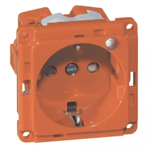 Steckdose SCHUKO Einbau orange, Kontrolllicht