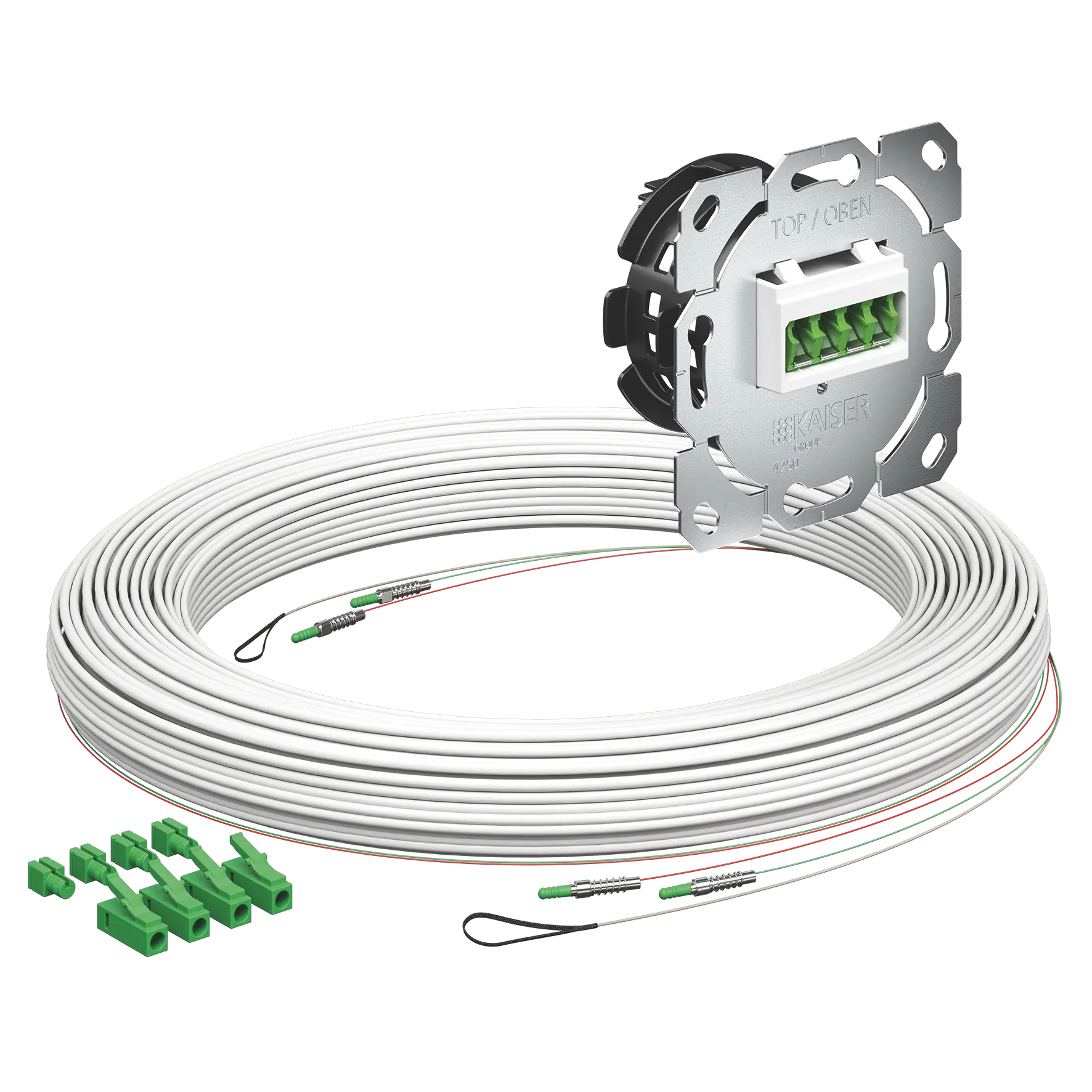 Produktfoto 1 von Teilnehmeranschluss Gf-TA E3S Connect® Unterputz, 2xF, LC/APC DX, L=30m, Gf-GV