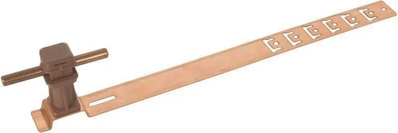 Produktfoto 1 von Dachleitungshalter UNIsnap Cu/K-braun H 36mm Rd 8mm m. geprägt. Strebe L 335mm