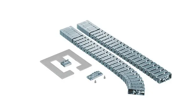 Produktfoto 1 von Kabelschlange Flex II Set schwarz flexibles Kabelführungssystem