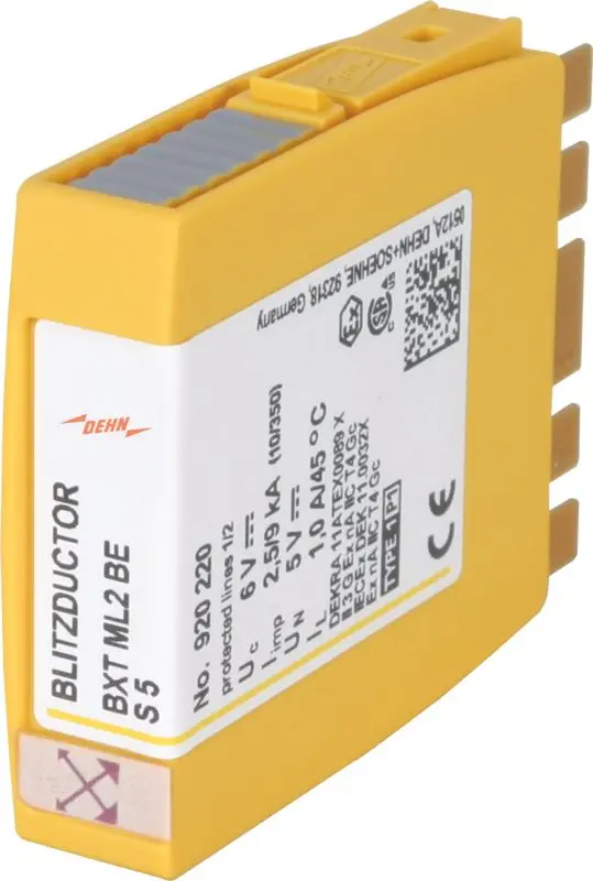 Produktfoto 1 von Kombiableiter-Modul für 2 Einzeladern BLITZDUCTOR XT mit LifeCheck