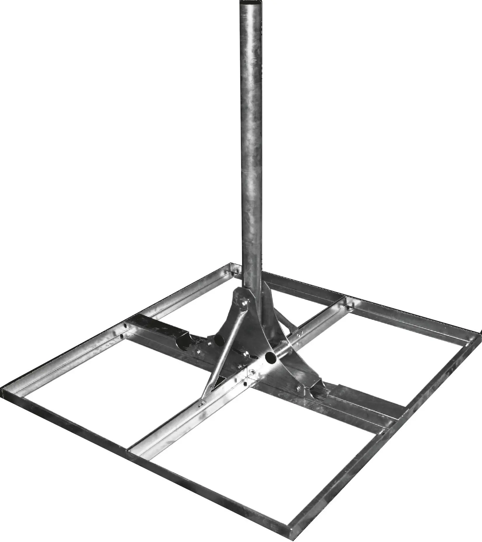 Produktfoto 1 von Flachdachständer 4 Betonplatten f.100cm Spiegel