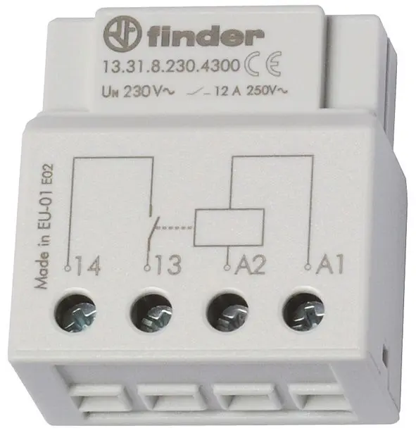 Produktfoto 1 von Relais für UP-Dose oder Schalterdose 1S 12A für 230VAC