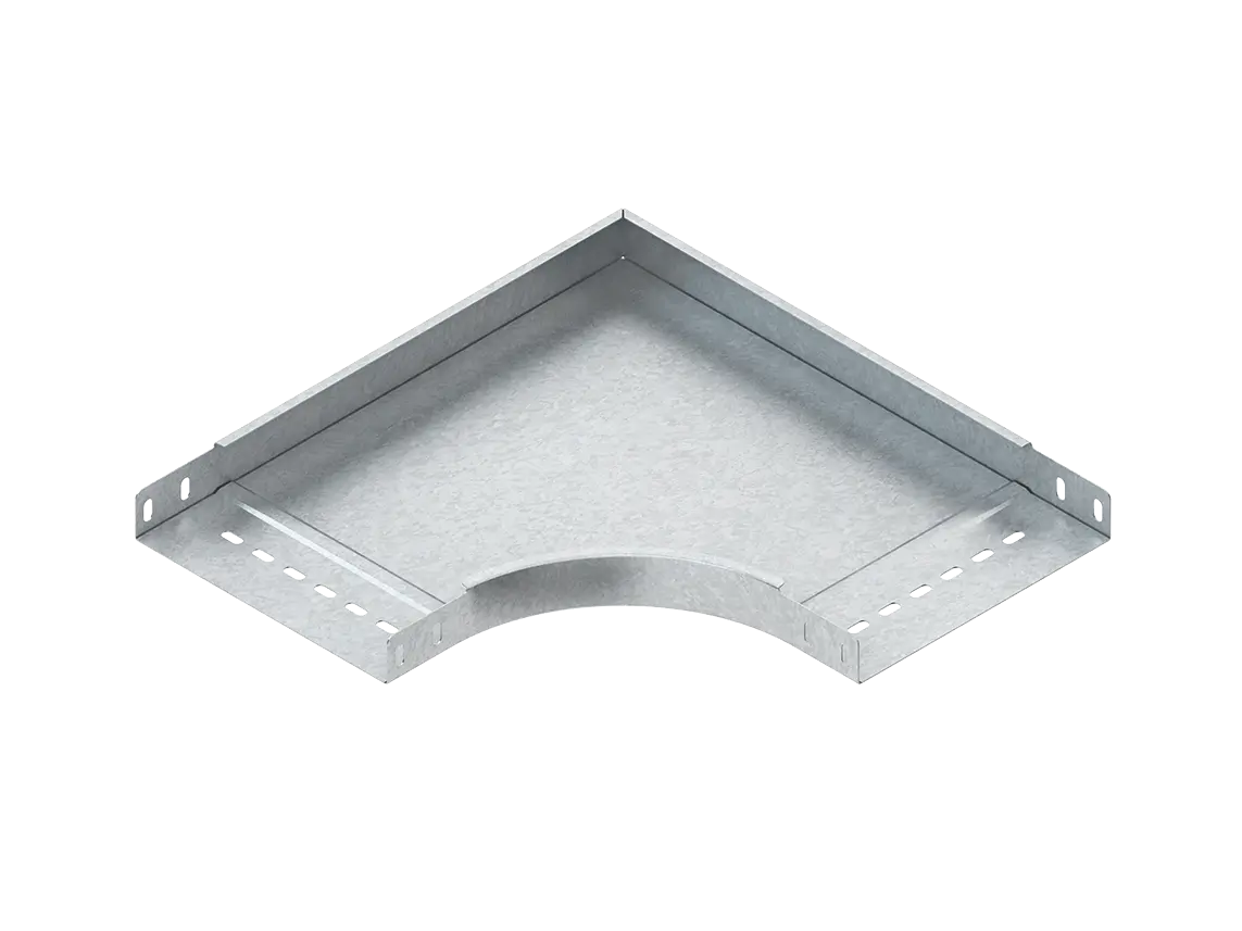 Produktfoto 1 von Bogen 90°, 35x202 mm, mit ungelochten Seitenholmen bandverzinkt