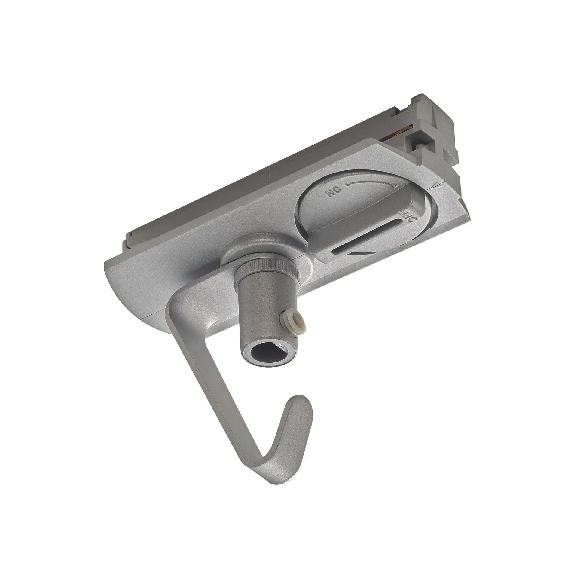 Produktfoto 1 von Adapter silber f.1Ph. HV Schiene elektrisch m.Haken