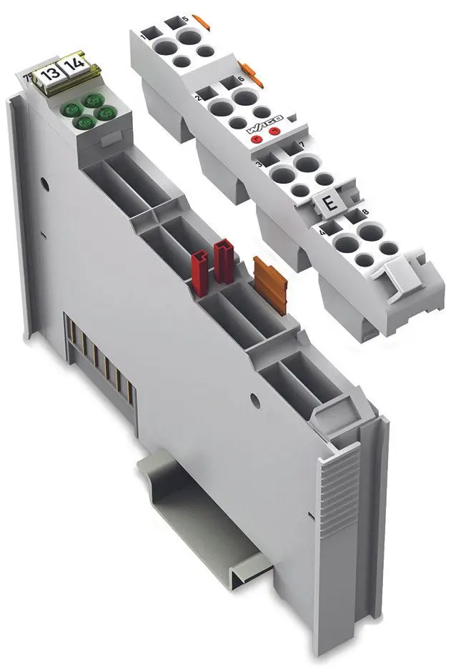 Produktfoto 1 von 4-Kanal-Digitaleingang,AC/DC 24 V,20ms, lichtgrau