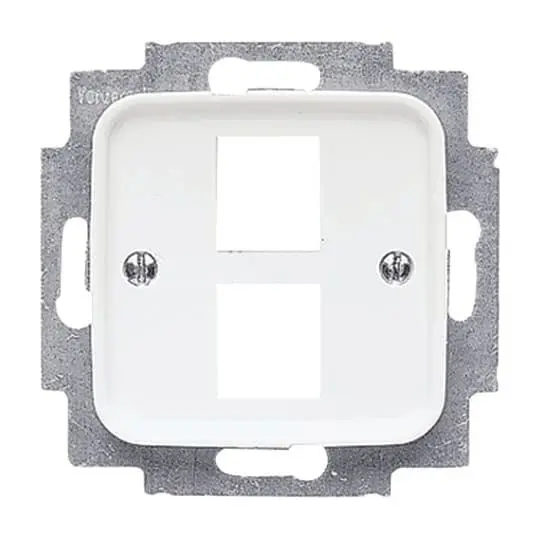 Produktfoto 1 von Abdeckung für 2 Modular Jack UP alpinweiß