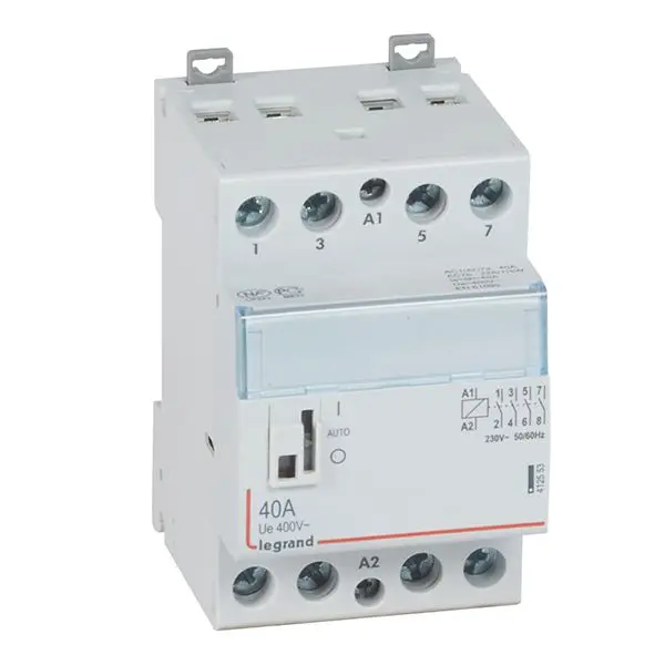 Produktfoto 1 von CX3 Schütz 230V 40A, 4 Schliesser, m.Handschalter
