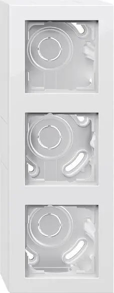 Produktfoto 1 von AP-Gehäuse 3f + Rahmen Gira E2 Reinweiß