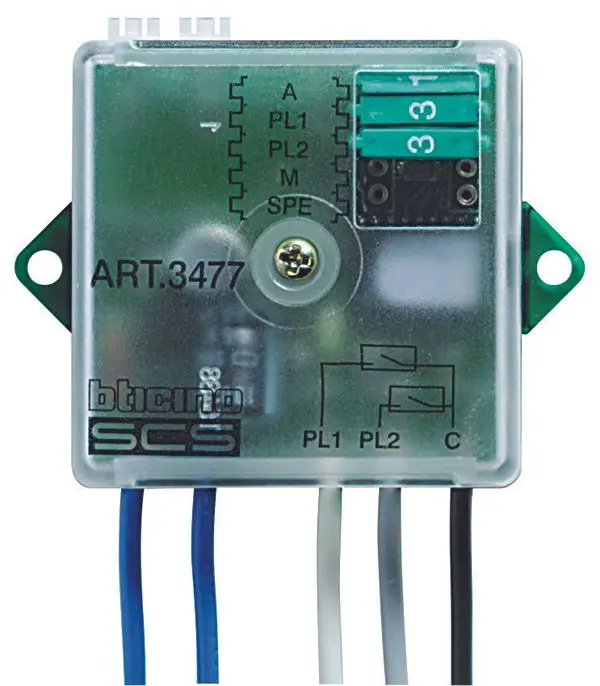 Produktfoto 1 von Einbau-Tasterschnittstelle m.2 Eingängen, Abmessungen: 41 × 41 × 19mm