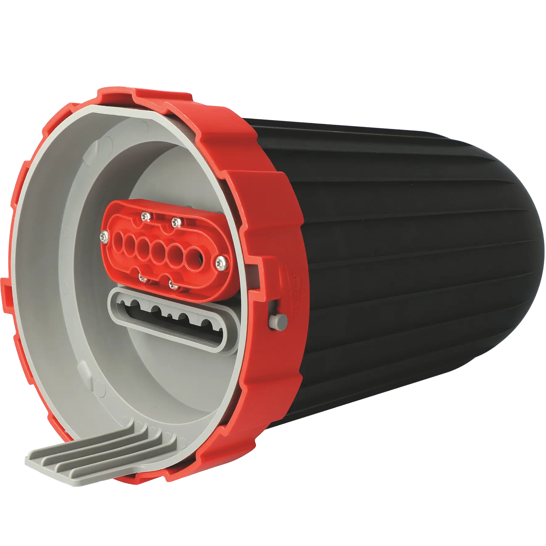 Produktfoto 1 von Connectivity Haubenmuffe MFD 24 Fasern HS 6 Ausgänge Loop IP68