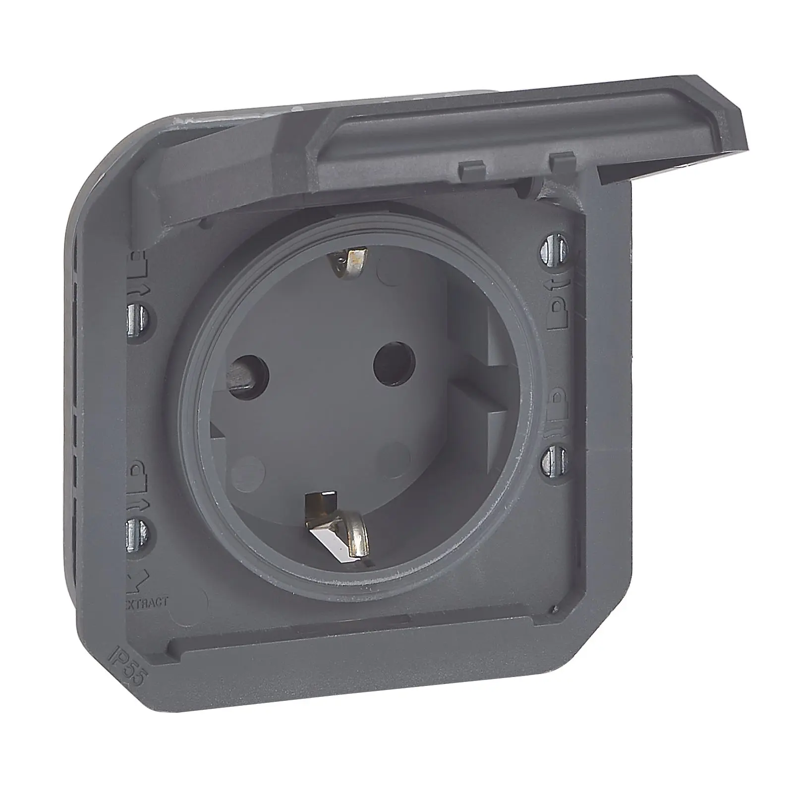 Produktfoto 1 von Plexo New Einsatz Schutzkontakt-Steckdose, SL, EB, IP44,