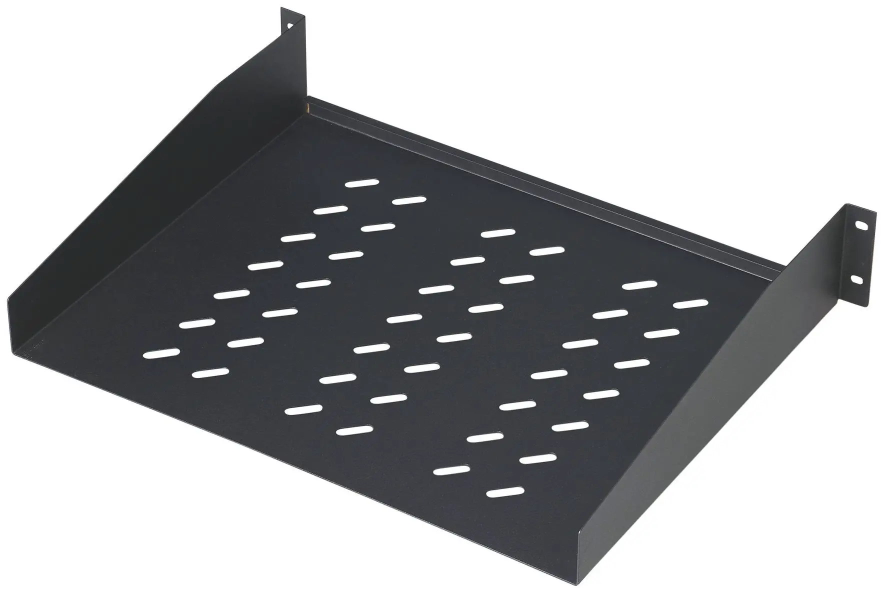 Produktfoto 1 von DIGITUS 2HE Fachboden z.Festeinbau sw perforiert bis zu 25 kg, 85x483x550 mm