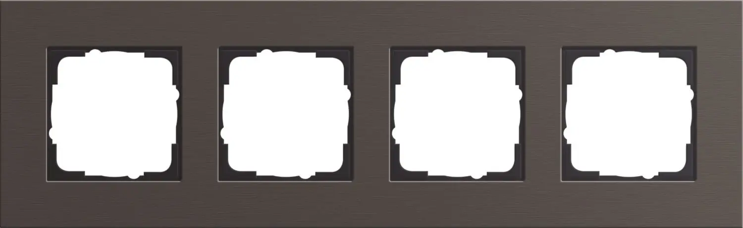 Produktfoto 1 von Abdeckrahmen 4fach Esprit aluminium Braun