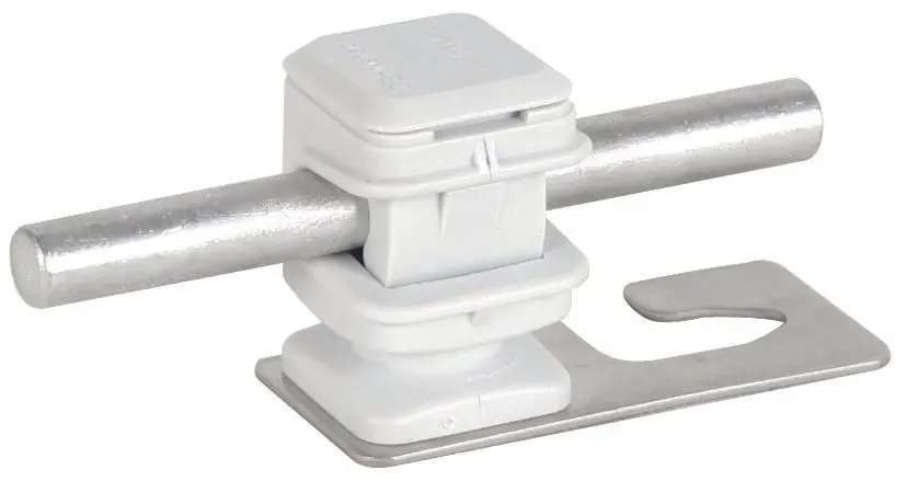 Produktfoto 1 von Dachleitungshalter f. Wellplattendächer Profil 5/8 m. DEHNsnap 8mm NIRO/K-grau
