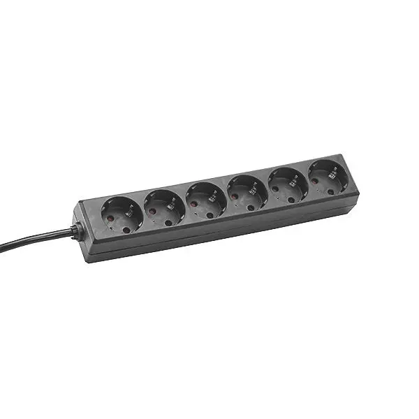 SELLY 6xSchuko schwarz Strom 1