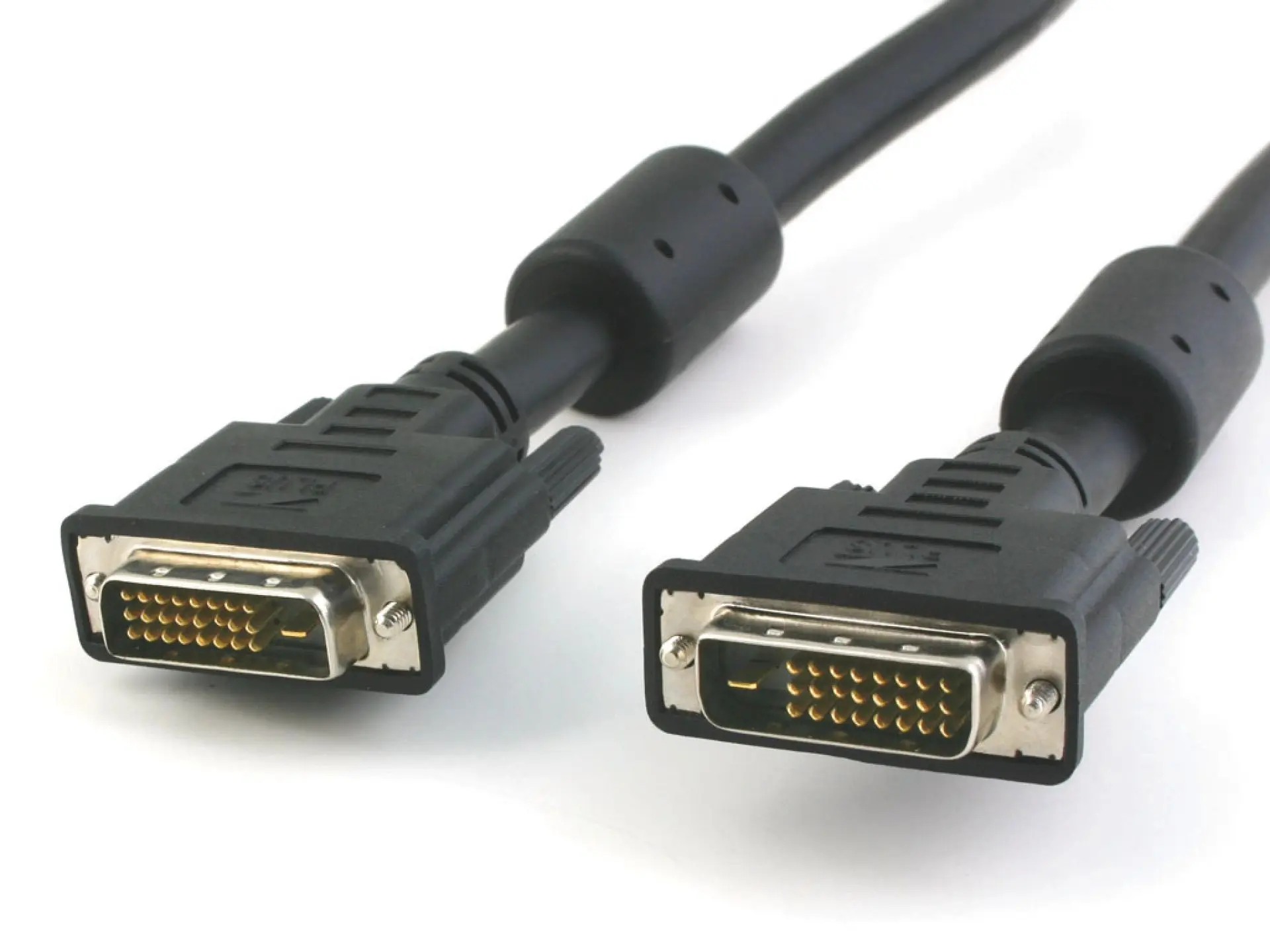 Produktfoto 1 von DVI-D Dual-Link Anschlusskabel Stecker/Stecker mit Ferrit sw 10m
