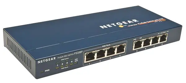 Produktfoto 1 von POE-Switch 10/100Mbit/s Ipervoice-Technologie mit 8x RJ45-Ports