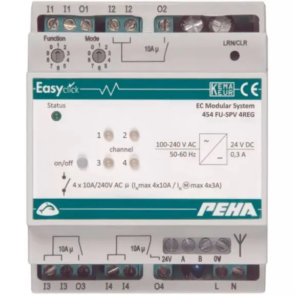 Produktfoto 1 von EnOcean Easyclick Modul SPV, 4 Kanal, 4 TE