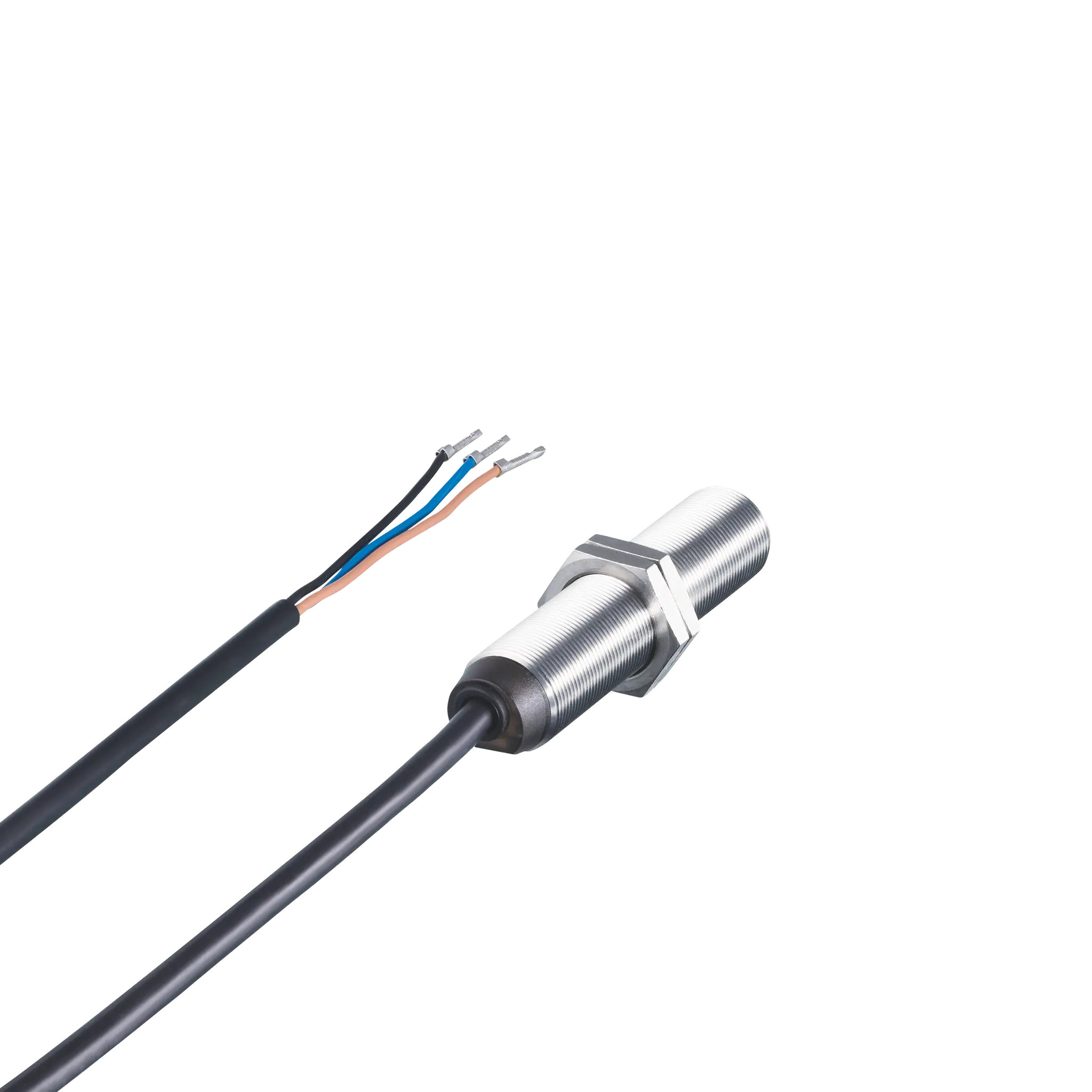 Produktfoto 1 von Ind.Sensor M18x1 L=80 Sn=5mm bündig S DC PNP 6m PUR/PVC IP67 3L 500Hz