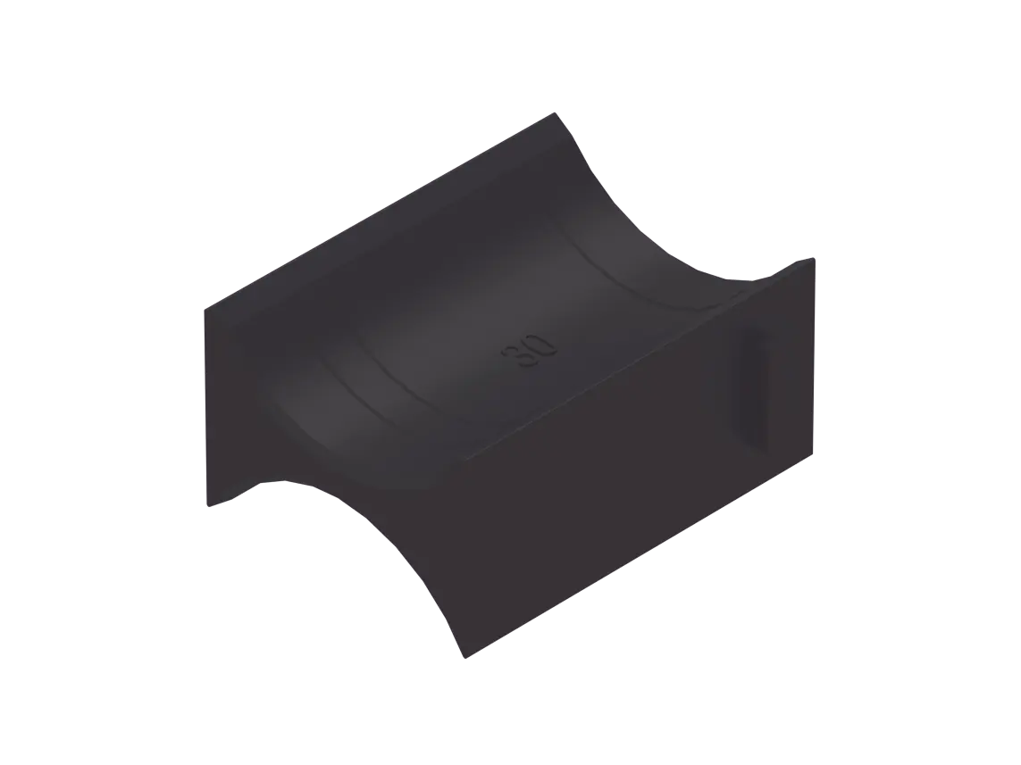 Produktfoto 1 von Doppelwanne für alle Bügelschellen für Kabel- D 46-50 mm Kunststoff PS