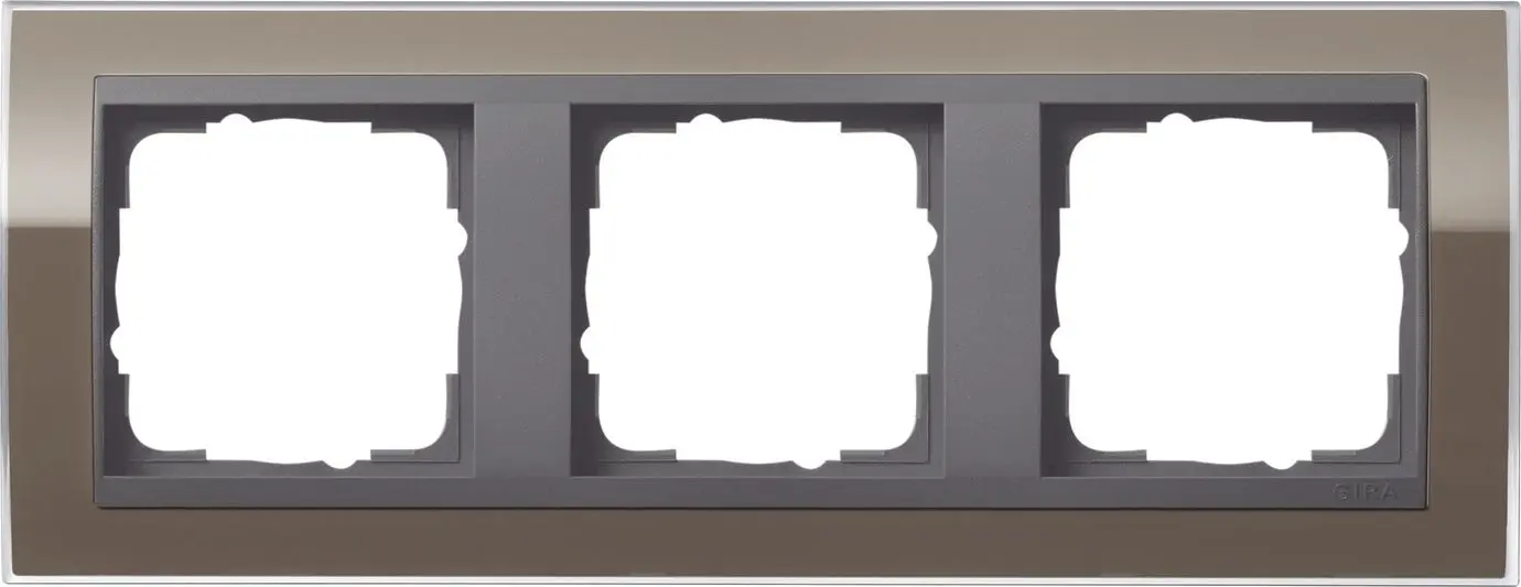 Produktfoto 1 von Abdeckrahmen 3fach f.anthrazit Event Klar Braun
