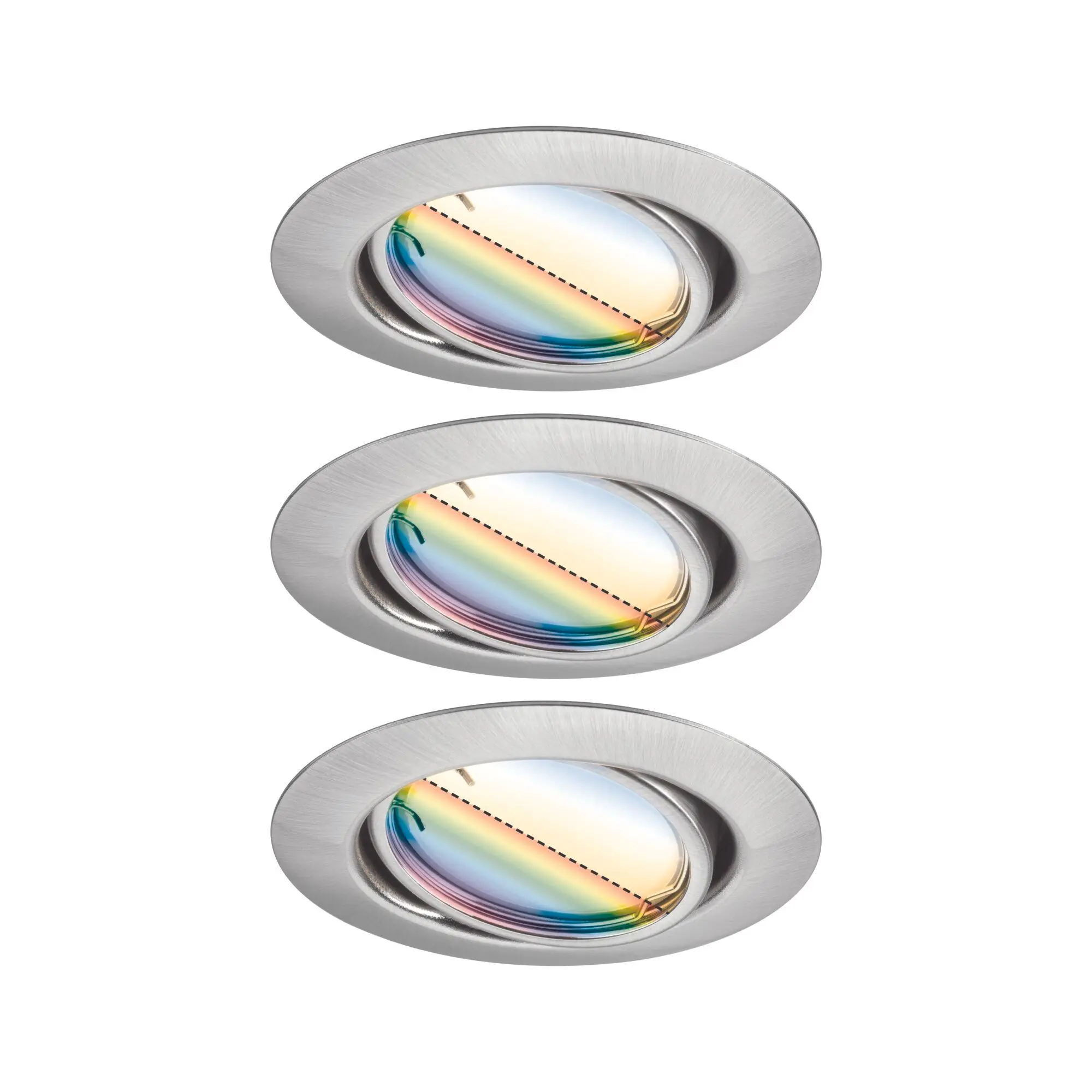 Produktfoto 1 von EBL Set Base ZB Modul RGBW schwenkbar 3x430lm 230V Eisen gebürstet