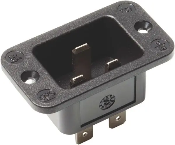 Produktfoto 1 von Kaltgeräteeinbaustecker 16A 250V 70Grad
