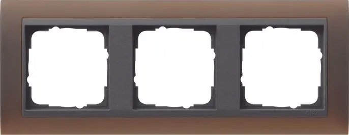 Produktfoto 1 von Abdeckrahmen 3fach f.anthrazit Event Opak Dunkelbraun