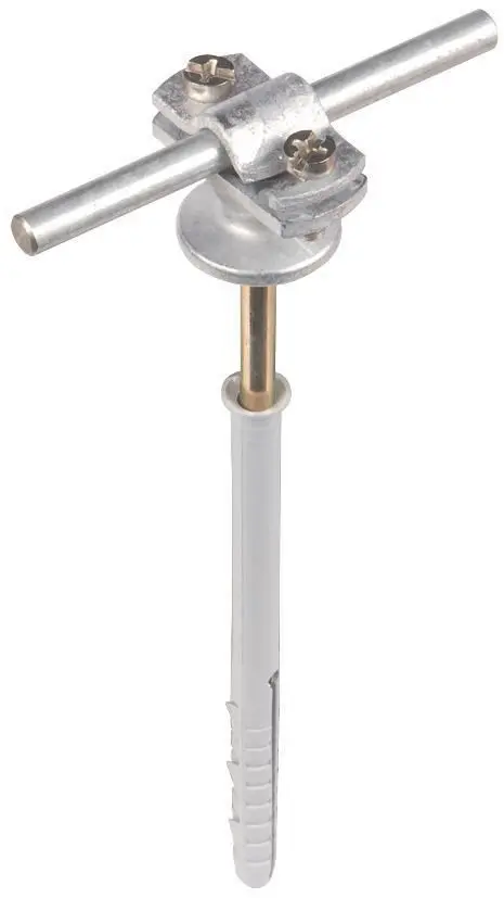 Produktfoto 1 von Leitungshalter m. Abdeckbund ZG f. Rd 7-10mm St/tZn m. Rahmendübel 140mm