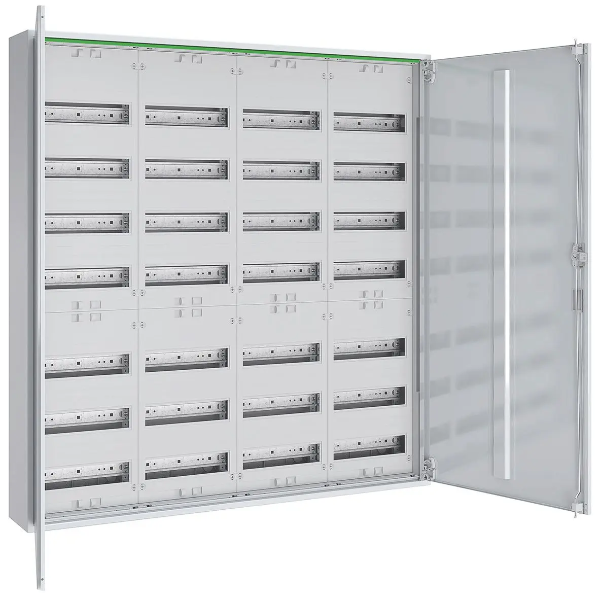 Produktfoto 1 von Feldverteiler AP T:160mm m.Volltür 4x7-R. Komplettschrank REG