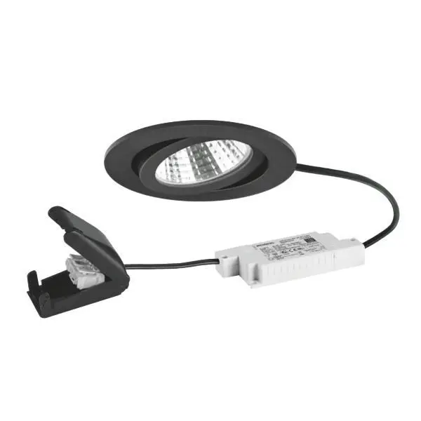 Produktfoto 1 von LED-Einbaustrahler 230 V AC, 50 Hz, 6 W 38°, 3000 K, rund, schwenkbar