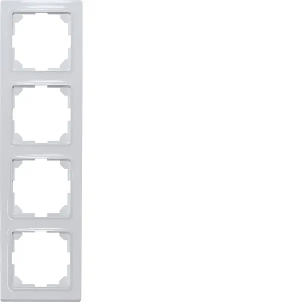 Produktfoto 1 von 4-fach-Universalrahmen E-Design innen 55x55mm reinweiß glänzend