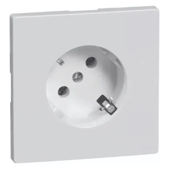 Produktfoto 1 von Steckdose SCHUKO, alu 45 Grad