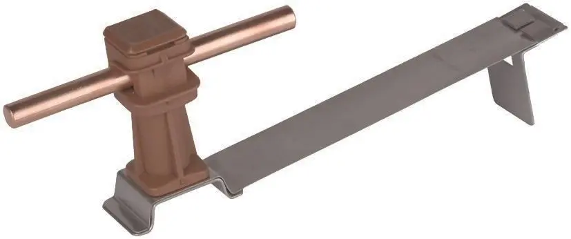 Produktfoto 1 von Dachleitungshalter FLEXIsnap NIRO/K-br. H 36mm Rd 8mm m. Strebe f. Ziegelfalze
