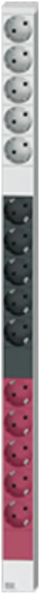 Produktfoto 1 von ALU 1HE 15xSchuko 3ph Strom 3 rot