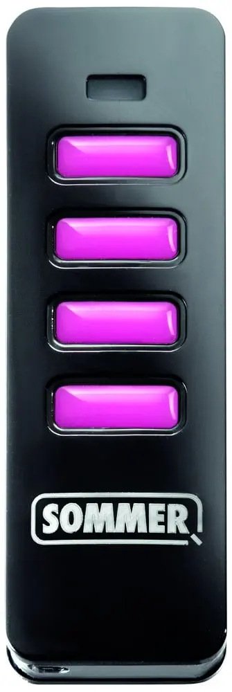 Produktfoto 1 von 4 Befehl Handsender „Pearl", FM 868,95 MHz schwarz/pink